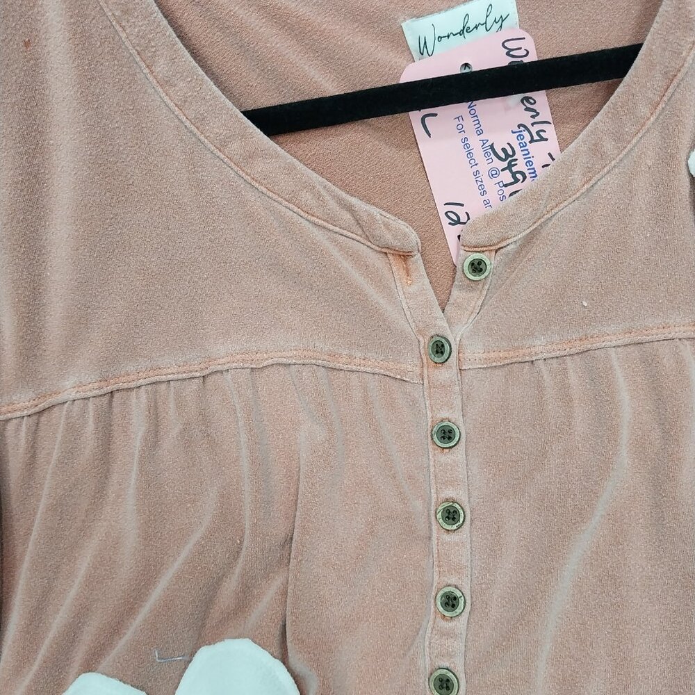 3496 Size XXL Wonderly Upcycled Mineral Washed Oversized Top. - Picture 5 of 6